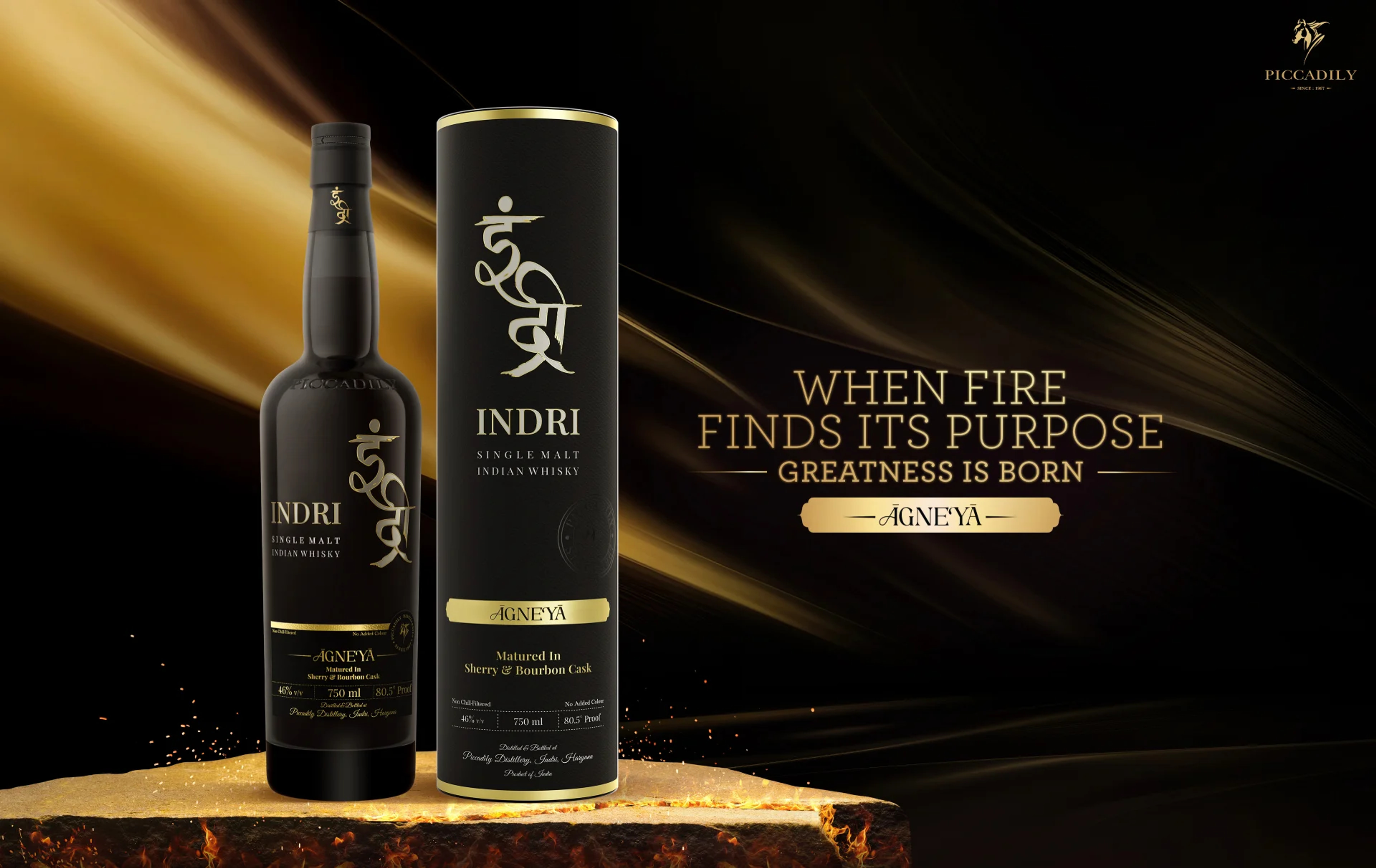 Indri Single Malt Indian Whisky Agneya price in Noida