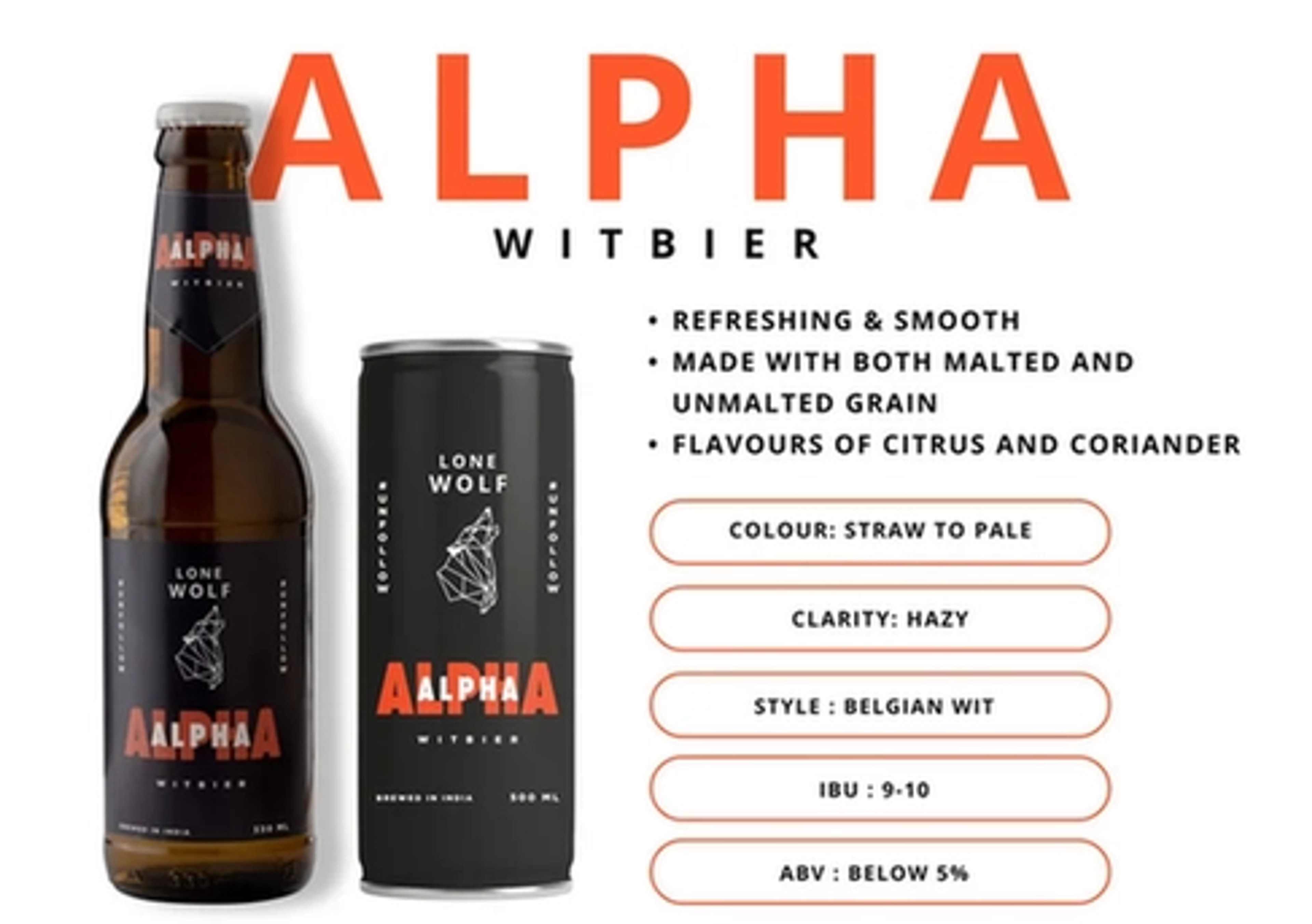 Lone Wolf Alpha Witbier 330ml price in Bangalore